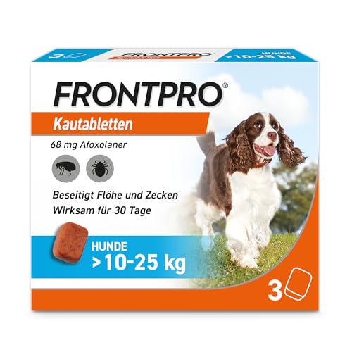 FRONTPRO Hund L - Kautablette gegen Zecken &...