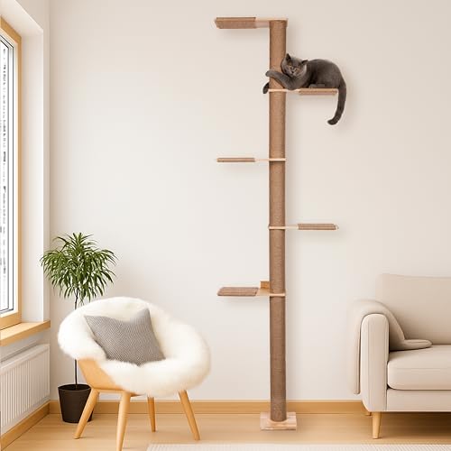 PET VIOLET Wandmontierter XXL Kratzbaum 206...