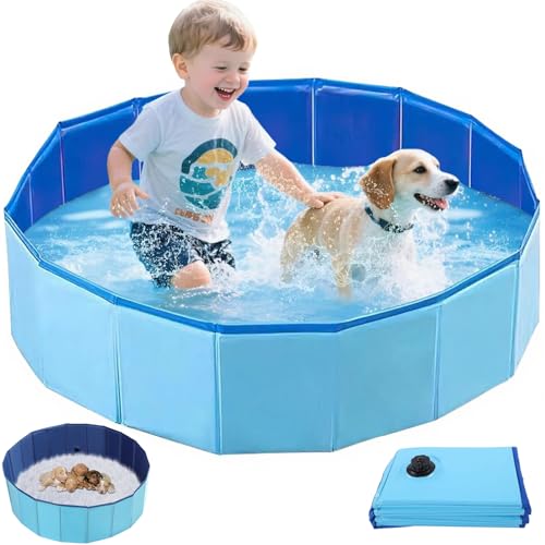 Abiemuce 60x20CM Faltbarer Hundepool mit...