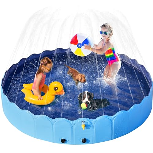 Yaheetech Hundepool 180cm mit Sprinkler,...