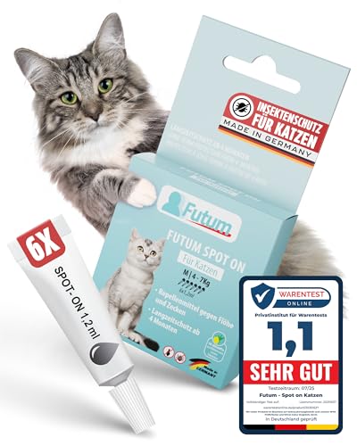 Spot On Katze 6 x 1,2 ml – 12 Wochen Floh...