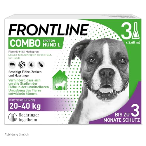 FRONTLINE Combo Hund L gegen Zecken, Flöhe &...