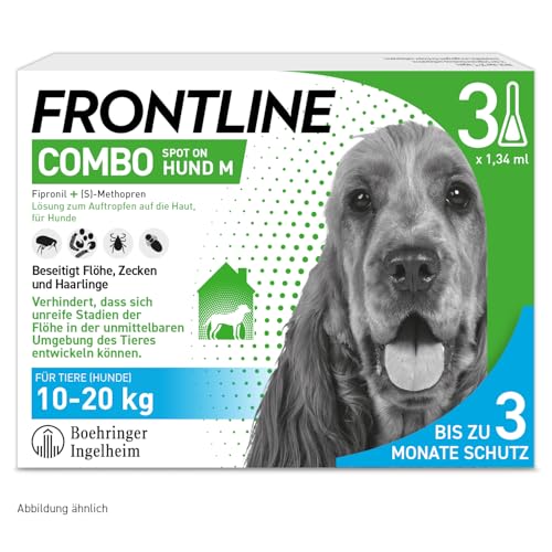 FRONTLINE Combo Hund M gegen Zecken, Flöhe &...